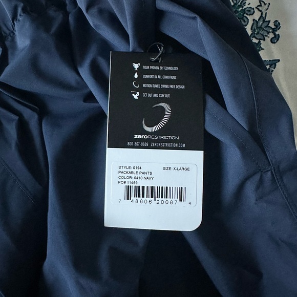 Zero Restriction Navy Rain Pants XL - Picture 4 of 15